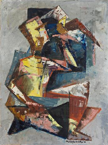 CLARA ETSO UGBODAGA-NGU (1921 - 1996, NIGERIAN) Man and Bird.                                                                                    